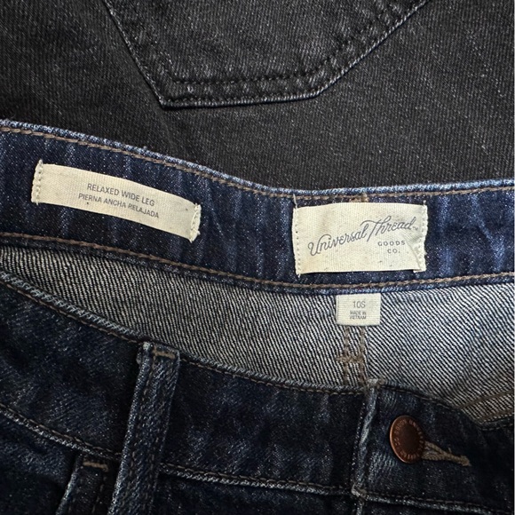 Universal Thread high-rise wide leg dark blue jeans 10S - Picture 4 of 7